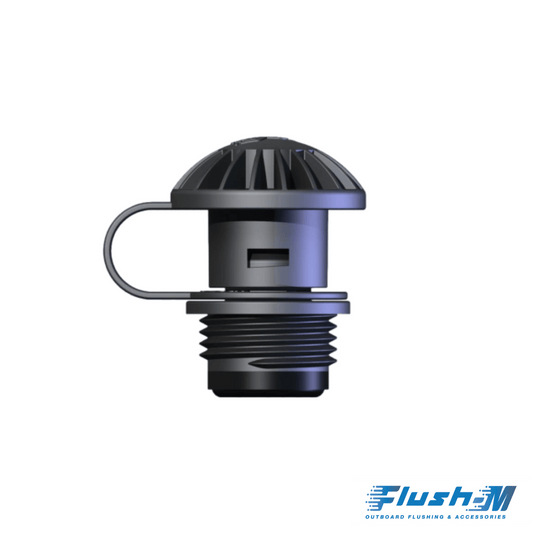 Close up view of the Flush-M™ Suzuki® aftermarket flushing solution for Suzuki® outboard engines.